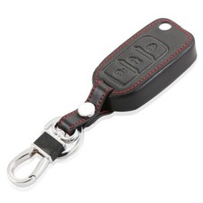 VW VOLKSWAGEN SEAT SKODA 3 BUTTON REMOTE LEATHER CASE FLIP KEY FOB COVER SHELL