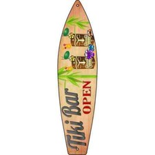 Tiki bar open novelty metal - tiki,
