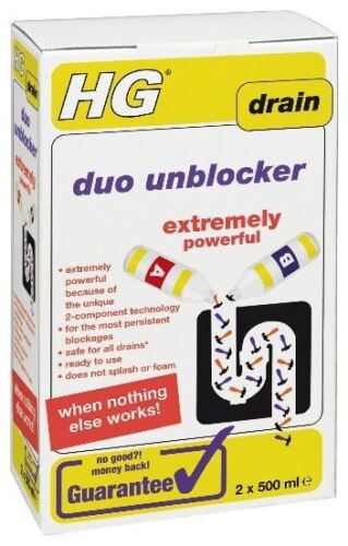Duo drain unblocker 2x500ml - drain,
