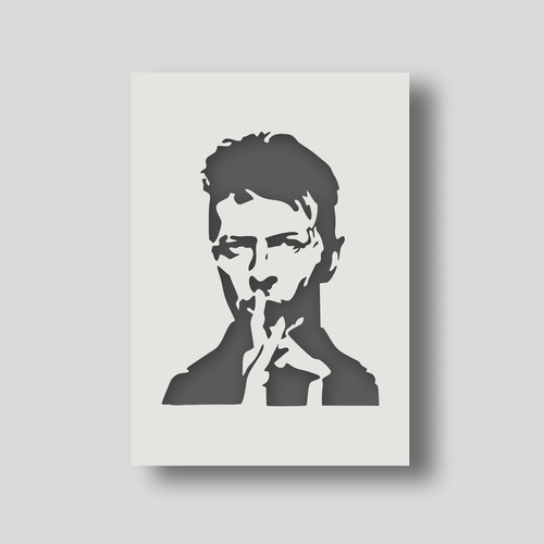 David bowie stencil - david,
