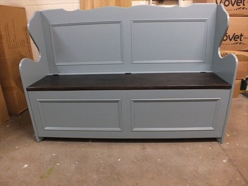 Painted wave monks bench - monks,