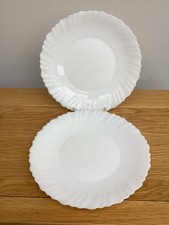 2 x Vintage Arcopal Scalloped