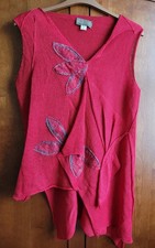 Asymmetric Top / Tank / Tunic Handknitted by Zuza Bart Size L / UK 16 18 20 NEW