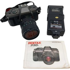Pentax P30t SLR Film Camera with Pentax-A 35-80mm Lens and Flash - Used