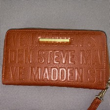 Steve Madden Brown Long Purse Wallet Zip around - lightly used