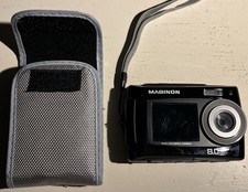 Maginon 8.0MP Digital Camera 3M Waterproof, Dual Screens, Black With Memory Card