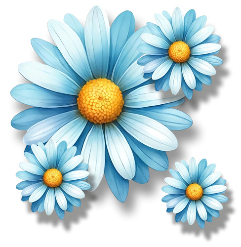 Light blue daisy - daisy, vinyl