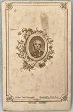 CDV MILITARY OR NAVAL OFFICER OVAL PORTRAIT BY ALBERT CEILEUR LONDON ANTIQUE