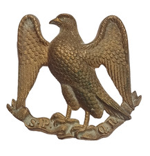 Napoleonic French Shako Plate SPQR Banner(Senatus Populusque Romanus) Brass