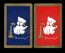 TWO ART DECO FLUFFY WHITE