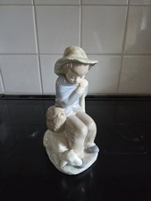 Lladro Zaphir Little Shepherd Boy With Lamb Figurine