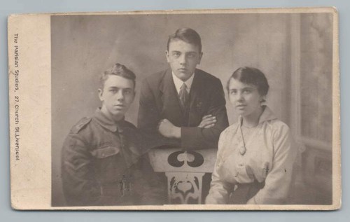 Three siblings posing art - three, by