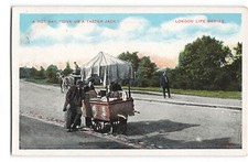 Pre 1918 postcard fast food stall street vendor Taster Jack London life AB475