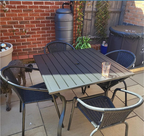 Square garden dining table - square,