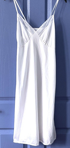 Vintage white nylon slip with
