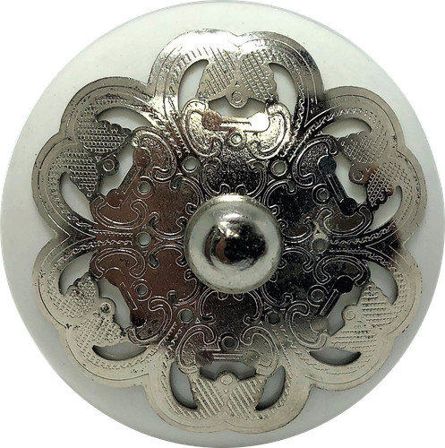White and silver ceramic - and, door