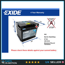 Car Battery EA472 Exide 063
