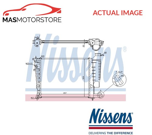 Engine cooling radiator - engine,