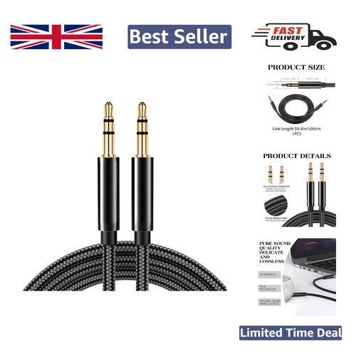 Nylon braided aux cable - cable, for