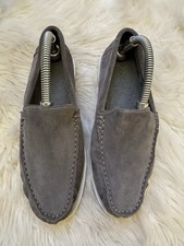 Boys Next Grey Suede, Leather Loafers, Size 4 (37) Worn Once To A Wedding!