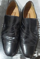 GEORGE OLIVER MEN'S BLACK LEATHER FORMAL/DRESS SHOES ~ UK8 ~ EXCELLENT CONDITION