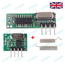 ?? 433MHz TX RX Transmitter Receiver Pair Superhet RF Modules with Antennas