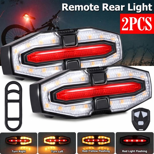 2pcs wireless bike rear light - wireless,