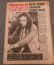Sounds Newspaper February 15 1975. Paul Kossoff Cover 