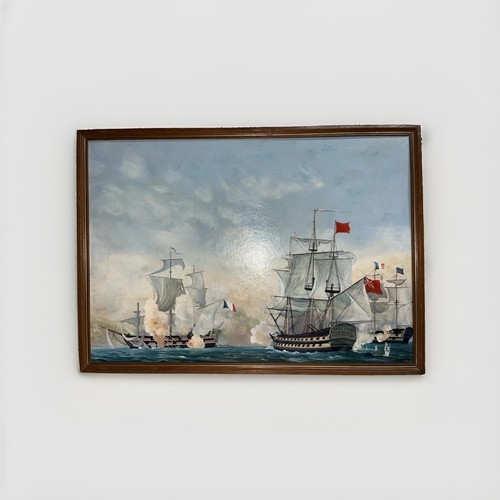 Vintage battle ships signed - battle, of
