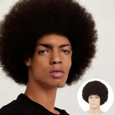Brown Afro Wigs for Men 70s