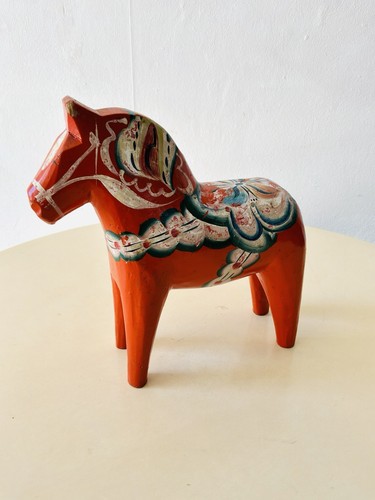 Vintage wooden dala horse - ,