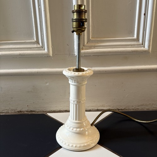 Royal creamware lamp ceramic - lamp,