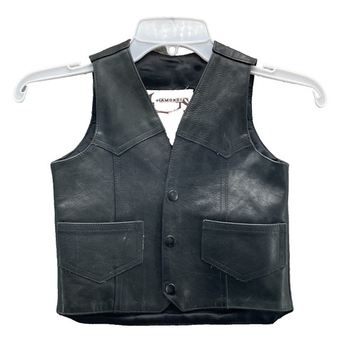 Vtg genuine leathers vest - genuine,