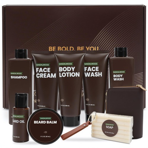 Mens gift set 10pcs santal - mens,