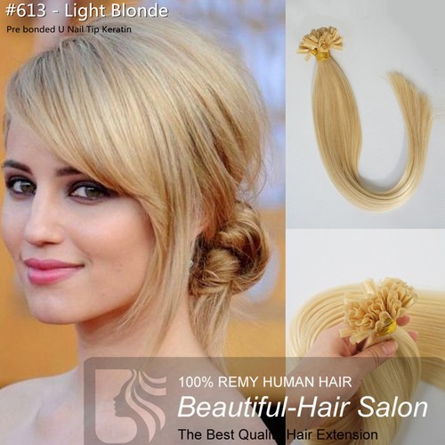 Pre bonded u nail - 16"-22", tip