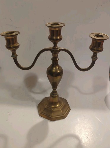 Vintage brass arm candelabra - vintage, 3