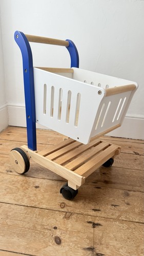 Estia wooden shopping trolley - wooden,