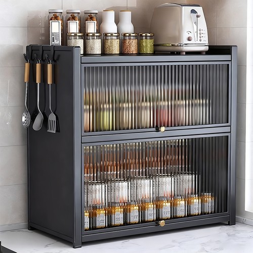 Tier spice rack with doors - 3,