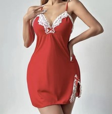 Womens Sexy Lace Lingerie Nightdress Sleepwear  Nightwear size12-14 new