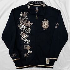 Vintage y2k 00s 90s ecko track suit rhino Crown top jacket XL Navy Embroidered
