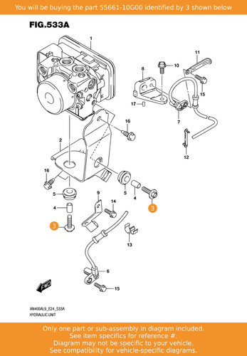 Suzuki bolt hydr unit mtg - bolt,,