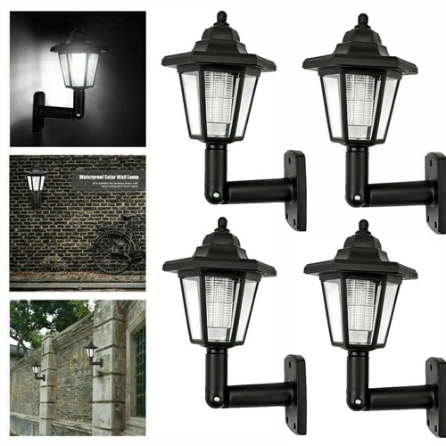 4pcs solar wall lanterns - solar, led