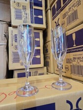 Clear SAN Plastic Champagne 6oz Glasses Case of 24 Break Resistant High Quality