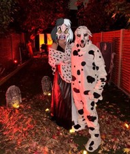 High-Quality Cruella and Dalmatian Couple Costume Set