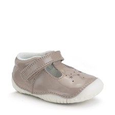 Start Rite Tumble Girls Taupe Patent Pre-Walker Shoe