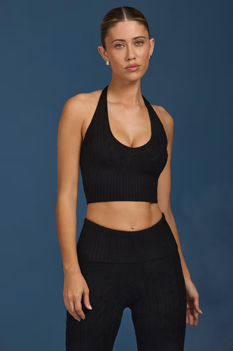 Halter neck crop top fashion - halter,