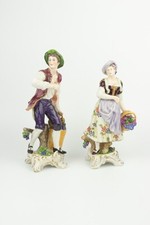 Fine Fair Rudolf Kammer Porcelain Volkstedt Figures Wine Grape Pickers
