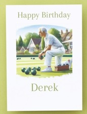 Birthday Card, Personalised Bowling Birthday Card, Sports Birthday Card, Size A5