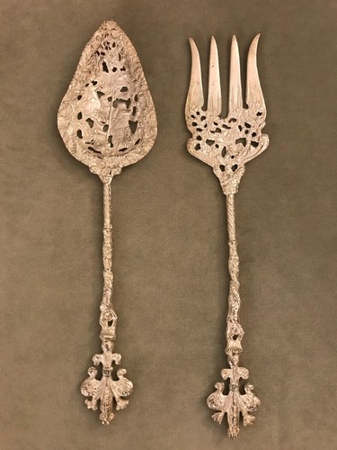 Antique silver plated bronze - *antique,