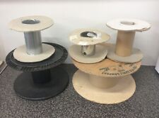 5x Empty Cable Reel Drums for Storage or DIY Upcycling Projects, Wood & Plastic